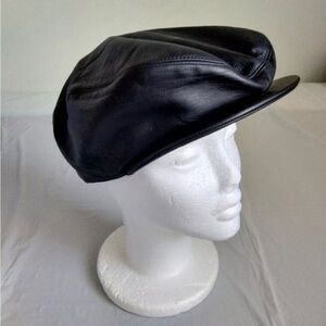 A Adams & Spire Genuine Leather Paperboy Hat Pre-owned Large